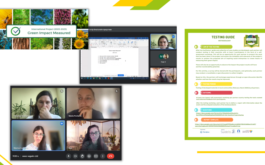 NordPlus project – Green Impact Measured – Online Project Management Meeting