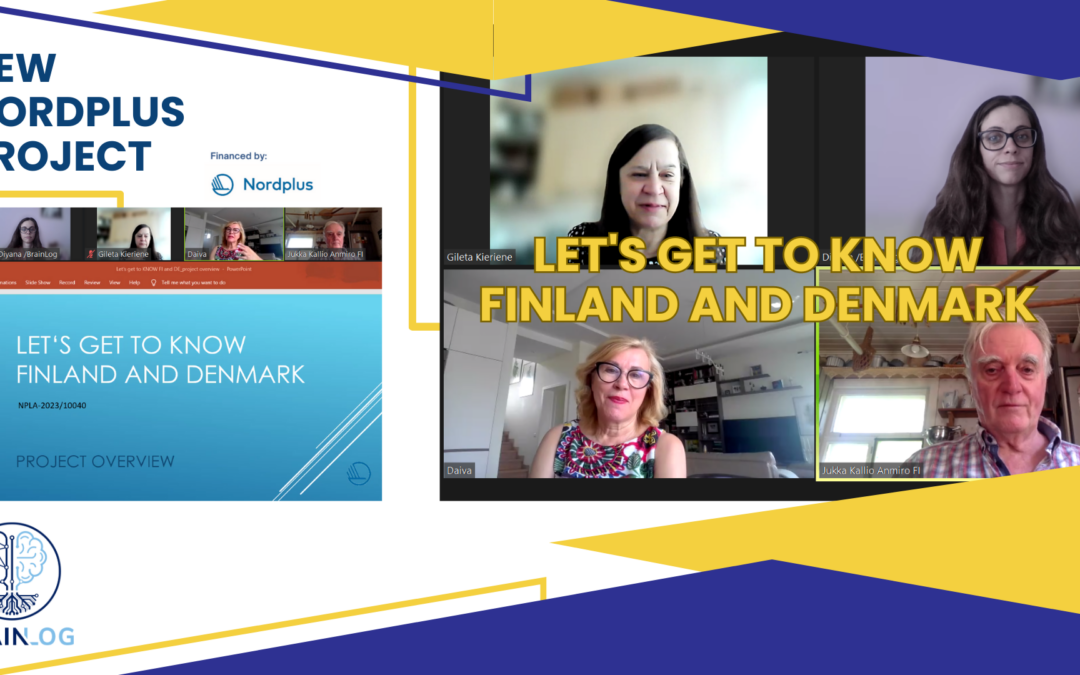 First Online Meeting for our Brand-New NordPlus Project, “Let’s Get to Know Denmark and Finland”