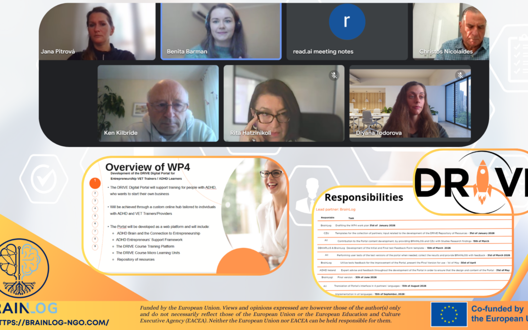 Online Project Management Meeting for the Erasmus+ project DRIVE